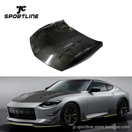 Custom Design Dry Carbon Fiber Engine Hood with Scoop for Nissan Z 400Z RZ34 2023